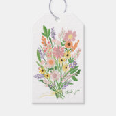 Wildflower Handbeschilderd Aangepast Baby shower Cadeaulabel (Voorkant)
