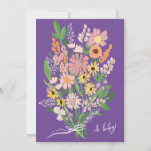 Wildflower Handbeschilderd Aangepast Baby shower Kaart (Voorkant)