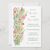 Wildflower Handbeschilderd Aangepast Baby shower Kaart (Achterkant)