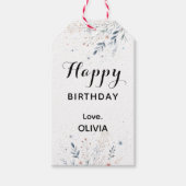 Wildflower Happy Birthday Cadeaulabel (Voorkant)