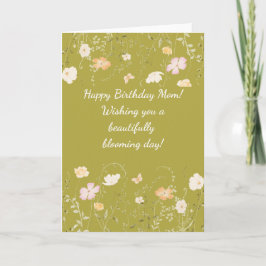 Wildflower Happy Birthday Mom Card Kaart