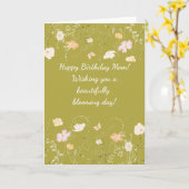 Wildflower Happy Birthday Mom Card Kaart (Gele Bloem)