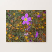 Wildflower Harmony – Purple & Gold in Bloom Legpuzzel (Horizontaal)
