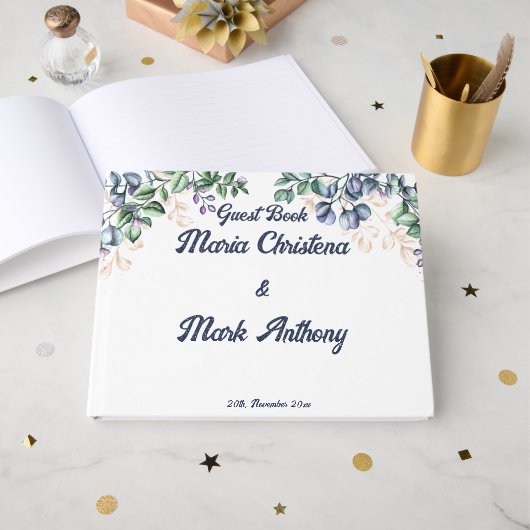 Wildflower Harmony Wedding Gastenboek (Voorkant open)