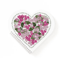 Wildflower hart spiraal Notitieboek