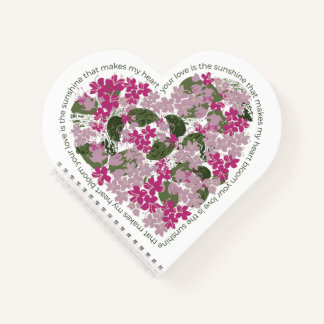 Wildflower hart spiraal Notitieboek