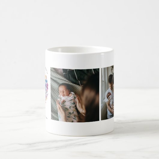 Wildflower Heart-Moederdag | 3 Fotocollage Koffiemok (Center)