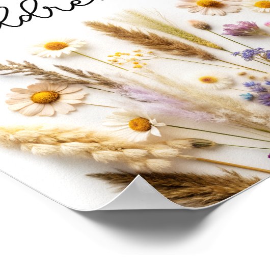 Wildflower Help de Drukke Bruid Adres en Envelop Poster (Hoek)