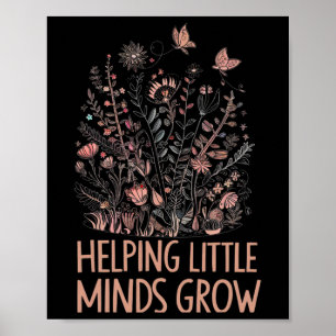 Wildflower Helpt Kleine Geesten Groeien Leraar Rug Poster