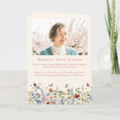 Wildflower-herdenkings-levensuitvaart Programma (Achterkant)