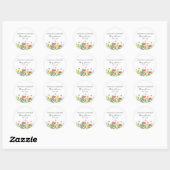 Wildflower-herdenkingsdienst Ronde Sticker (Vel)