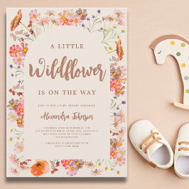 Wildflower Herfst Baby shower Kaart