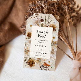 Wildflower Herfst Bloemen Bruiloft Cadeaulabel