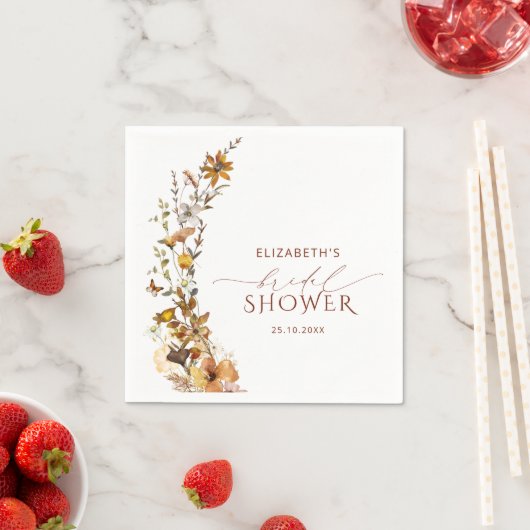 Wildflower Herfst Bloemen Vrijgezellenfeest Servet (Insitu)