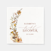 Wildflower Herfst Bloemen Vrijgezellenfeest Servet (Voorkant)