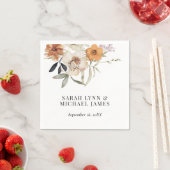 Wildflower herfst bruiloft papier servet (Insitu)