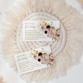 Wildflower Herfst Elegant Baby Meisje Doucheboeken Informatiekaartje