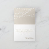 Wildflower Herfst Elegant Goud Baby Meisje Douche Bedankkaart (Binnen)