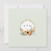 Wildflower Herfst Flowers Zonnebloem Vrijgezellenf Kaart (Achterkant)