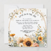 Wildflower Herfst Flowers Zonnebloem Vrijgezellenf Kaart (Voorkant)