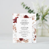 Wildflower Herfst Foto Instagram Huwelijksuitnodig (Staand voorkant)