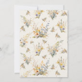 Wildflower Herfst Herfst Bloemen Bladgroen Bruilof Kaart (Achterkant)