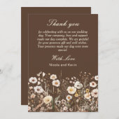 Wildflower Herfst Herfst Bloemenbruiloft Bedankkaart (Voorkant / Achterkant)