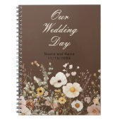 Wildflower Herfst Herfst Bloemenbruiloft Notitieboek (Voorkant)