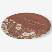 Wildflower Herfst Herfst Bloemenbruiloft Papieren Bordje (Gekanteld)