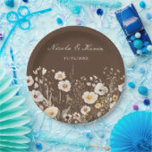 Wildflower Herfst Herfst Bloemenbruiloft Papieren Bordje (Feest)