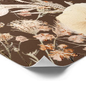 Wildflower Herfst Herfst Bloemenbruiloft Poster (Hoek)