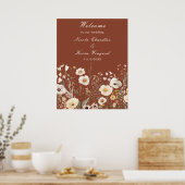 Wildflower Herfst Herfst Bloemenbruiloft Poster (Keuken)
