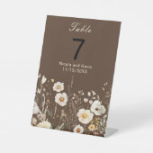 Wildflower Herfst Herfst Bloemenbruiloft Reclamebord Met Voetstuk (Voorkant)