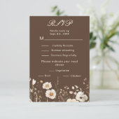Wildflower Herfst Herfst Bloemenbruiloft RSVP Kaartje (Staand voorkant)