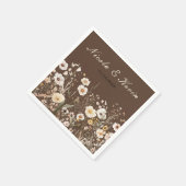 Wildflower Herfst Herfst Bloemenbruiloft Servet (Hoek)