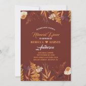 Wildflower herfst herfst bruiloft repetitie diner kaart (Voorkant)