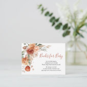 Wildflower Herfst in Liefde Baby shower Boeken voo Informatiekaartje (Staand voorkant)