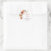 Wildflower Herfst in Liefde Baby shower Dank U Ronde Sticker (Tas)