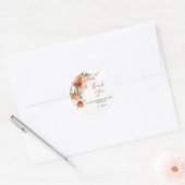 Wildflower Herfst in Liefde Baby shower Dank U Ronde Sticker (Envelop)