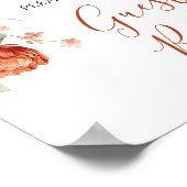 Wildflower Herfst in Liefde Baby shower Gastboek Poster (Hoek)