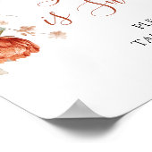 Wildflower Herfst in Liefde Baby shower Liefde is  Poster (Hoek)