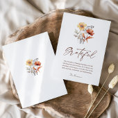 Wildflower Herfst Moderne Elegante Thanksgiving Feestdagenkaart