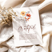 Wildflower Herfst Moderne Elegante Thanksgiving Feestdagenkaart