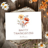 Wildflower Herfst Moderne Rustieke Thanksgiving Feestdagenkaart