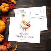 Wildflower Herfst Moderne Rustieke Thanksgiving Feestdagenkaart
