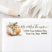 Wildflower Herfst pompoen bloemblaadje retour Etiket (Insitu)