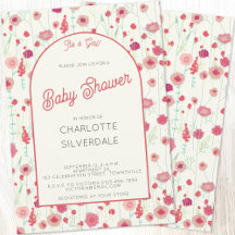 Wildflower Het is een meisje Baby shower