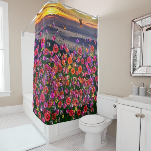 WildFlower Hills Shower Curtain Douchegordijn (In situ)