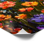 Wildflower Hillside met uitzicht op Crystal River Perfect Poster (Hoek)