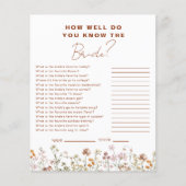 Wildflower Hoe goed ken je de bruid? Flyer (Voorkant)